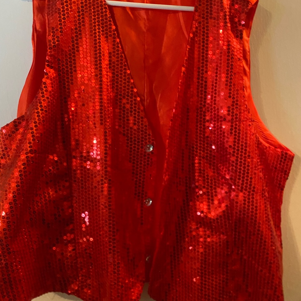 Red Sequin Vest